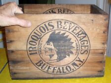 ANTIQUE IROQUOIS 12 PACK BEER CRATE BOX IN OUTSTANDING CONDITION ADVERTISING picture