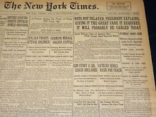 1915 JUNE 8 NEW YORK TIMES - NOTE NOT DELAYED PRESIDENT EXPLAINS - NT 7696 picture