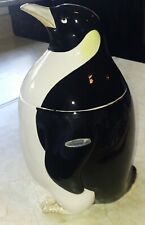 Vintage 1979 Otagiri Ceramic Emperor Penguin Cookie Jar Handpainted Japan picture