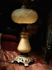 Antique  Amber Frosted Lamp picture