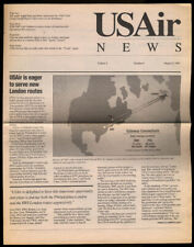 US Air NEWS airline employee issue 3/25 1991 London Gateway Hubs BWI PHL picture