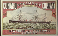 Vintage 1980 Postcard - Cunard Steamship Co. - Servia - Transatlantic Research  picture
