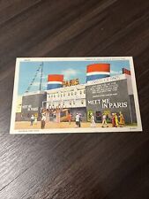 Linen Postcard--ILLINOIS-Chicago World's Fair-Streets of Paris-French Atmosphere picture