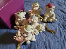 Lot Of 5 Lenox Teddy Bear Christmas Ornaments Without Boxes picture