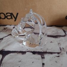 JG Durand Horse Head French Art Glass Paperweight Figurine 4