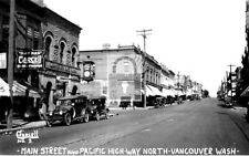 Main Street View Bank Drug Store Vancouver Washington WA Reprint Postcard picture