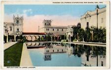 Panama-California Exposition Large Lagoon Postcard. With Expo Cancellation 1915 picture