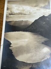 Antique Postcard RPPC Storm Lake Ellen Glacier National Park Circa 1920s picture