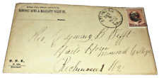 1887 NEWPORT NEWS & MISSISSIPPI VALLEY CHESAPEAKE & OHIO USED COMPANY ENVELOPE picture
