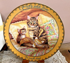 Vintage 1996 Bradford Exchange- Sitting Pretty - Cats & Kitten Plate Series-2nd picture