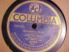 RARE VINTAGE 78 RPM THE HAPPY SIX COLUMBIA A2797 SOMEBODY'S HEART ROSE OF SUMMER picture