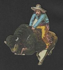 c1880s N143 Honest Tobacco Card - Buffalo Bill Wild West Show - Cowboy Buffalo picture