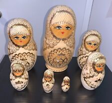 RARE FIND - UNUSUAL VINTAGE RUSSIAN NESTING DOLLS. PURCHASED IN RUSSIA IN 1997 picture