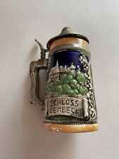 Vintage German Beer Stein Pewter Lid, Schloss Lembeck, Marked 5064 7