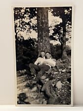 1910s Snapshot Photo - Two Handsome Affectionate Men Resting - Gay Interest picture