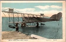 WWI Curtis Seaplane Airplane Uncle Sam Aerial Scouts Postcard JB17 picture