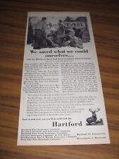 1955 Print Ad Hartford Insurance Family Home Destroyed by Fire picture