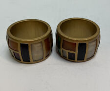 Mosiac Look Napkin Rings Set of 2 picture