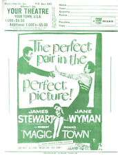 MAGIC TOWN with JAMES STEWART JANE WYMAN Drive in Herald  Movie 1947 picture