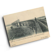 A3 PRINT - Vintage Illinois USA - Cairo. ICRR Bridge Over Ohio River picture