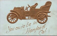 1909 HANFORD, California Embossed Greetings Postcard 