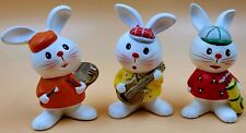 Vintage Ceramic Bunnies Numbered Signed PO Japan Anthropomorphic 4