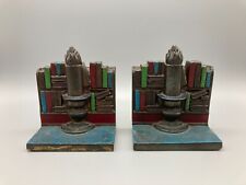 Vintage ~ RONSON Bookends ~ VOLUMES  & CANDLELIGHT ~ All Original ~ Fabulous  picture