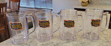 2004 NFL Super Bowl XXXVIII Patch Beer Stein Mug Patriots Panthers 16oz Lot of 4 picture