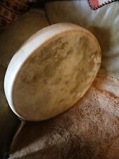 **AWESOME VINTAGE  NATIVE AMERICAN  BUFFALO HIDE HEALING DRUM  GREAT SOUND  ** picture