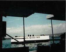 FOUND PHOTO Color USS NEVADA MEMORIAL Original Snapshot PEARL HARBOR 21 65 M picture