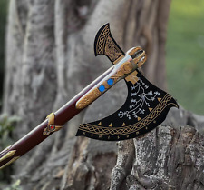 Leviathan Axe, God Of War Axe, Carbon Steel Viking Axe with Pure Leather Sheath picture