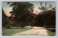 Dallas TX-Texas, Drive, Antique, Vintage c1910 Postcard picture