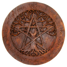 Large Tree Pentacle Plaque - Dryad Designs - Pagan Wicca Wiccan Pentagram  picture