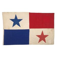 Vintage Cotton Handmade Panama Flag Cloth Old Panamanian Textile Art Distressed picture