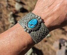 Vintage Navajo Bracelet Native American Handmade Jewelry Sterling Silver sz 7 picture
