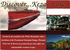 Vintage Postcard 4x6- Boat, Pleasant Point Inn, Kezar Lake, White Mountains picture