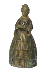 Antique Match Striker Lighter Victorian Era Cold Painted Spelter Crinoline Lady picture