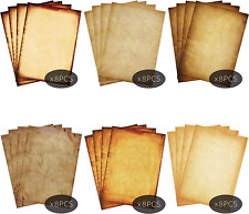 Stationary Paper 48 Pack Parchment Antique Colored Printed Paper, Stationery picture