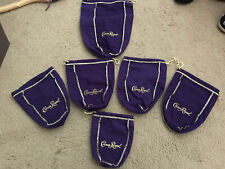 LOT OF 6 CROWN ROYAL BAGS Various Sizes - Great for Crafts and Projects picture
