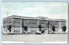 Negaunee Michigan MI Postcard High School Building Exterior 1921 Vintage Posted picture
