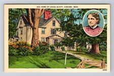 Concord MA-Massachusetts, Home Louisa Alcott, Vintage Postcard picture
