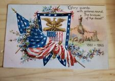 Tuck's Post Card Decoration Day Post Card Series 107 Civil War Eagle Flag Guards picture