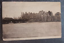 vtg postcard Bridge & Castle Newport Wales old unposted picture