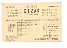 Ham Radio Vintage QSL Card     CT2AK S. Miguel, AZORES 1984 picture