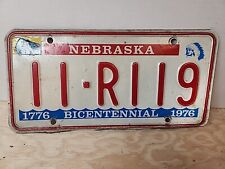1976 Nebraska Bicentennial License Plate 11-R119   Collectible  picture