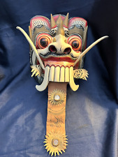 Vintage Traditional Hand Carved Balinese Barong Wooden Mask picture