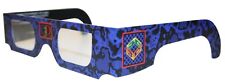 Chromadepth 4 PAIRS 3D GLASSES - BLUE CARDBOARD  Folded and ready to wear picture