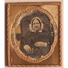 1/6th Plate Daguerreotype Of A Chubby Older Woman picture