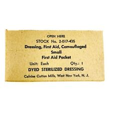 WW2 Vietnam Era US Civil Defense 2-017-435 Camouflaged First Aid Dressing, Small picture