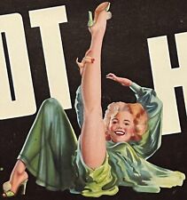 Antique Vintage 🔥 1940s Foot High Crate Label, FL, Risque Provocative Pinup picture